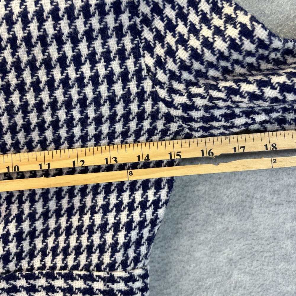 True Vintage Child's Houndstooth Suit 70s Blue Zipper Size 10 30" Chest Unique - Picture 10 of 16